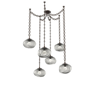 Nova Round 6pc Swag Multi-Pendant Chain (LED) (1289|SNB0068-06-FB-ZS-CH2-L3)