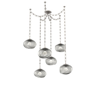 Nova Round 6pc Swag Multi-Pendant Chain (LED) (1289|SNB0068-06-BS-ZS-CH3-L1)