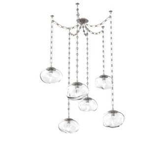 Nova Round 6pc Swag Multi-Pendant Chain (LED) (1289|SNB0068-06-BS-GC-CH3-L3)