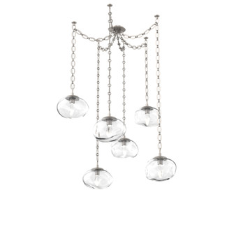 Nova Round 6pc Swag Multi-Pendant Chain (LED) (1289|SNB0068-06-BS-GC-CH2-L3)