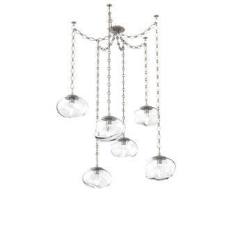 Nova Round 6pc Swag Multi-Pendant Chain (LED) (1289|SNB0068-06-BS-GC-CH1-L1)
