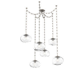 Nova Round 6pc Swag Multi-Pendant Chain (LED) (1289|SNB0068-06-BS-FC-CH3-L3)