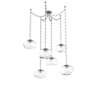 Nova Round 6pc Swag Multi-Pendant Chain (LED) (1289|SNB0068-06-BS-FC-CH2-L3)