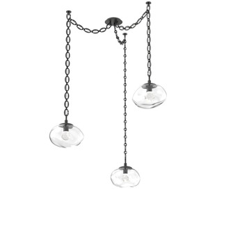 Nova Round 3pc Swag Multi-Pendant Chain (LED) (1289|SNB0068-03-MB-ZC-CH2-L3)