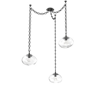 Nova Round 3pc Swag Multi-Pendant Chain (LED) (1289|SNB0068-03-MB-ZC-CH1-L1)