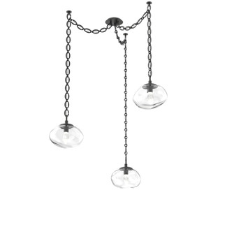 Nova Round 3pc Swag Multi-Pendant Chain (LED) (1289|SNB0068-03-MB-GC-CH2-L1)