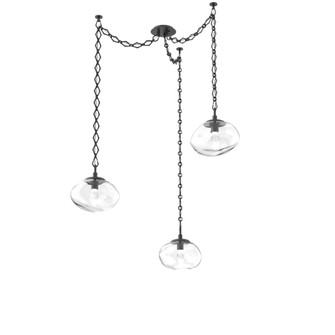 Nova Round 3pc Swag Multi-Pendant Chain (LED) (1289|SNB0068-03-MB-GC-CH1-L3)