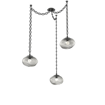 Nova Round 3pc Swag Multi-Pendant Chain (LED) (1289|SNB0068-03-MB-FS-CH2-L1)