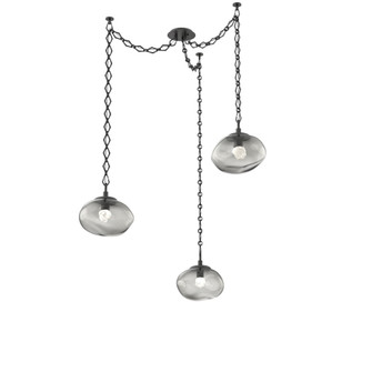 Nova Round 3pc Swag Multi-Pendant Chain (LED) (1289|SNB0068-03-MB-FS-CH1-L1)
