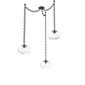Nova Round 3pc Swag Multi-Pendant Chain (LED) (1289|SNB0068-03-MB-FC-CH2-L1)