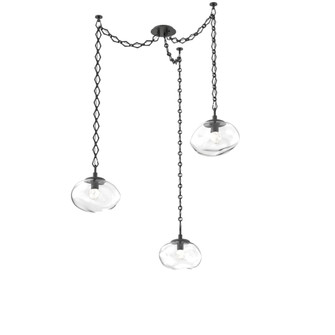 Nova Round 3pc Swag Multi-Pendant Chain (LED) (1289|SNB0068-03-MB-FC-CH1-L3)