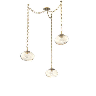 Nova Round 3pc Swag Multi-Pendant Chain (LED) (1289|SNB0068-03-GB-ZA-CH1-L1)