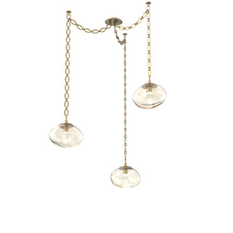 Nova LED Multi Light Pendant Gilded Brass (1289|SNB0068-03-GB-GA-CH2-L1)