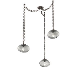 Nova Round 3pc Swag Multi-Pendant Chain (LED) (1289|SNB0068-03-FB-GS-CH2-L3)