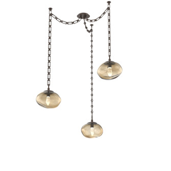 Nova Round 3pc Swag Multi-Pendant Chain (LED) (1289|SNB0068-03-FB-GB-CH3-L1)