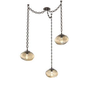 Nova Round 3pc Swag Multi-Pendant Chain (LED) (1289|SNB0068-03-FB-GB-CH2-L1)