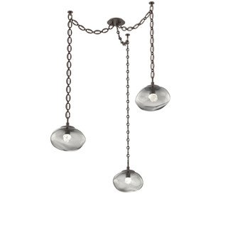 Nova Round 3pc Swag Multi-Pendant Chain (LED) (1289|SNB0068-03-FB-FS-CH2-L3)