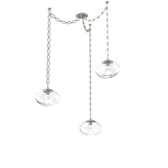 Nova Round 3pc Swag Multi-Pendant Chain (LED) (1289|SNB0068-03-BS-GC-CH2-L3)