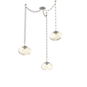 Nova Round 3pc Swag Multi-Pendant Chain (LED) (1289|SNB0068-03-BS-FA-CH2-L3)