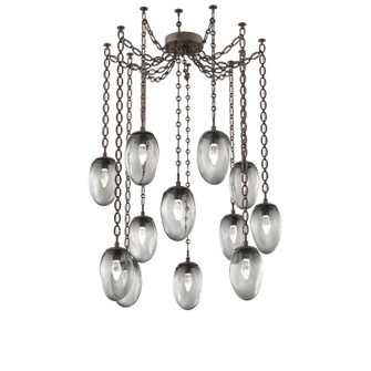 Meteo Round 12pc Swag Multi-Pendant Chain (LED) (1289|SNB0067-12-FB-GS-CH2-L3)