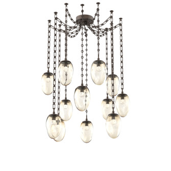 Meteo Round 12pc Swag Multi-Pendant Chain (LED) (1289|SNB0067-12-FB-FA-CH3-L1)