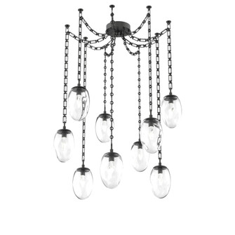 Meteo Round 9pc Swag Multi-Pendant Chain (LED) (1289|SNB0067-09-MB-GC-CH3-L1)