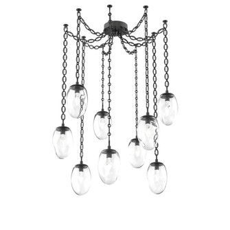Meteo Round 9pc Swag Multi-Pendant Chain (LED) (1289|SNB0067-09-MB-GC-CH2-L3)