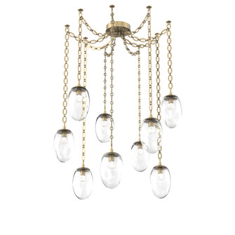 Meteo Round 9pc Swag Multi-Pendant Chain (LED) (1289|SNB0067-09-GB-FC-CH2-L3)