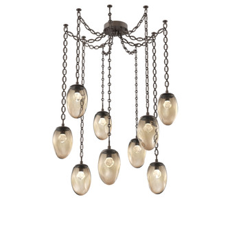 Meteo Round 9pc Swag Multi-Pendant Chain (LED) (1289|SNB0067-09-FB-ZB-CH2-L1)