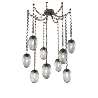 Meteo Round 9pc Swag Multi-Pendant Chain (LED) (1289|SNB0067-09-FB-GS-CH2-L1)