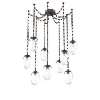 Meteo Round 9pc Swag Multi-Pendant Chain (LED) (1289|SNB0067-09-FB-GC-CH3-L1)