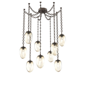 Meteo Round 9pc Swag Multi-Pendant Chain (LED) (1289|SNB0067-09-FB-GA-CH2-L3)