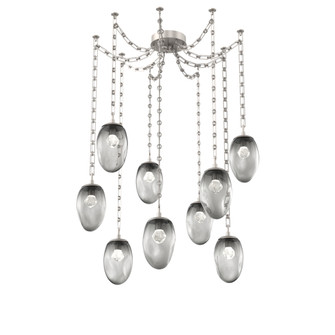 Meteo Round 9pc Swag Multi-Pendant Chain (LED) (1289|SNB0067-09-BS-ZS-CH3-L3)