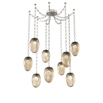 Meteo Round 9pc Swag Multi-Pendant Chain (LED) (1289|SNB0067-09-BS-ZB-CH1-L1)