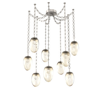 Meteo Round 9pc Swag Multi-Pendant Chain (LED) (1289|SNB0067-09-BS-ZA-CH2-L3)
