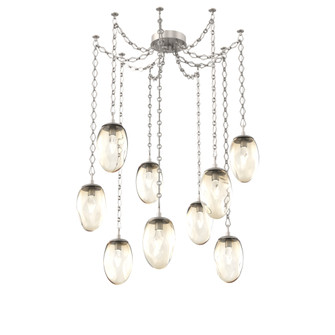 Meteo Round 9pc Swag Multi-Pendant Chain (LED) (1289|SNB0067-09-BS-GA-CH1-L1)