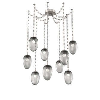 Meteo Round 9pc Swag Multi-Pendant Chain (LED) (1289|SNB0067-09-BS-FS-CH3-L3)