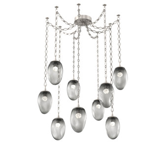 Meteo Round 9pc Swag Multi-Pendant Chain (LED) (1289|SNB0067-09-BS-FS-CH1-L3)