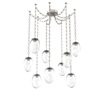 Meteo Round 9pc Swag Multi-Pendant Chain (LED) (1289|SNB0067-09-BS-FC-CH1-L3)