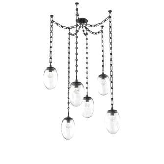 Meteo Round 6pc Swag Multi-Pendant Chain (LED) (1289|SNB0067-06-MB-ZC-CH3-L1)