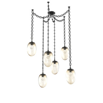 Meteo Round 6pc Swag Multi-Pendant Chain (LED) (1289|SNB0067-06-MB-ZA-CH2-L3)