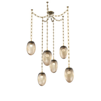 Meteo Round 6pc Swag Multi-Pendant Chain (LED) (1289|SNB0067-06-GB-FB-CH3-L1)