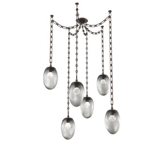 Meteo Round 6pc Swag Multi-Pendant Chain (LED) (1289|SNB0067-06-FB-ZS-CH3-L1)
