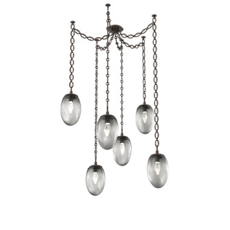 Meteo Round 6pc Swag Multi-Pendant Chain (LED) (1289|SNB0067-06-FB-GS-CH2-L3)