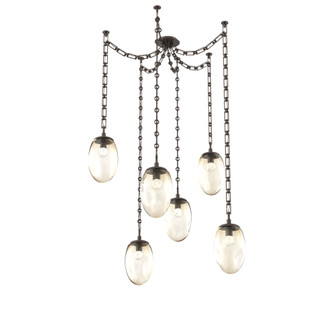 Meteo Round 6pc Swag Multi-Pendant Chain (LED) (1289|SNB0067-06-FB-FA-CH3-L3)