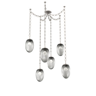 Meteo Round 6pc Swag Multi-Pendant Chain (LED) (1289|SNB0067-06-BS-ZS-CH2-L3)