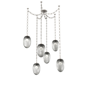 Meteo Round 6pc Swag Multi-Pendant Chain (LED) (1289|SNB0067-06-BS-ZS-CH1-L1)