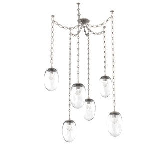 Meteo Round 6pc Swag Multi-Pendant Chain (LED) (1289|SNB0067-06-BS-ZC-CH2-L1)