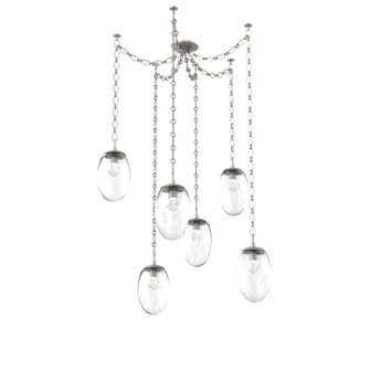 Meteo Round 6pc Swag Multi-Pendant Chain (LED) (1289|SNB0067-06-BS-ZC-CH1-L3)