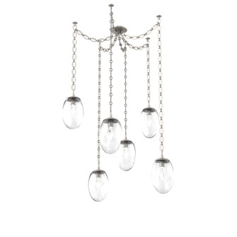 Meteo Round 6pc Swag Multi-Pendant Chain (LED) (1289|SNB0067-06-BS-GC-CH2-L3)